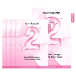 No.2 Rose PDRN Collagen Plumping maska, 5 ks