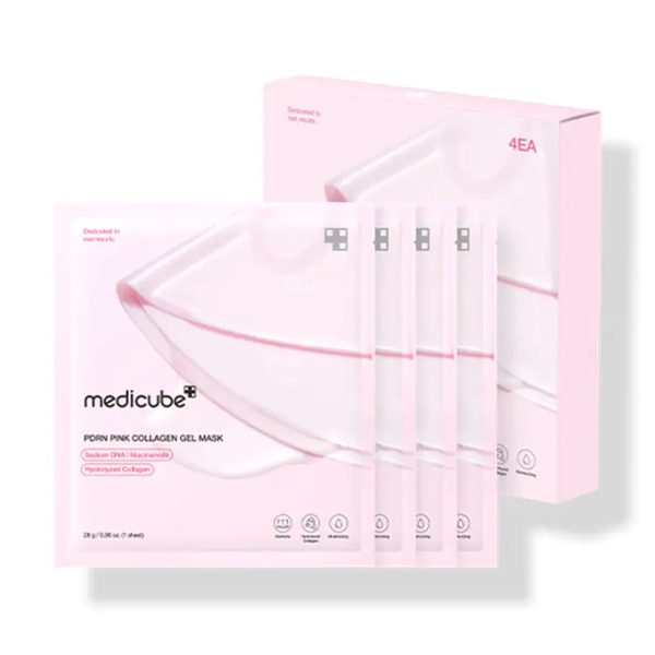 PDRN Pink Collagen Gel Mask, 4 x 28g